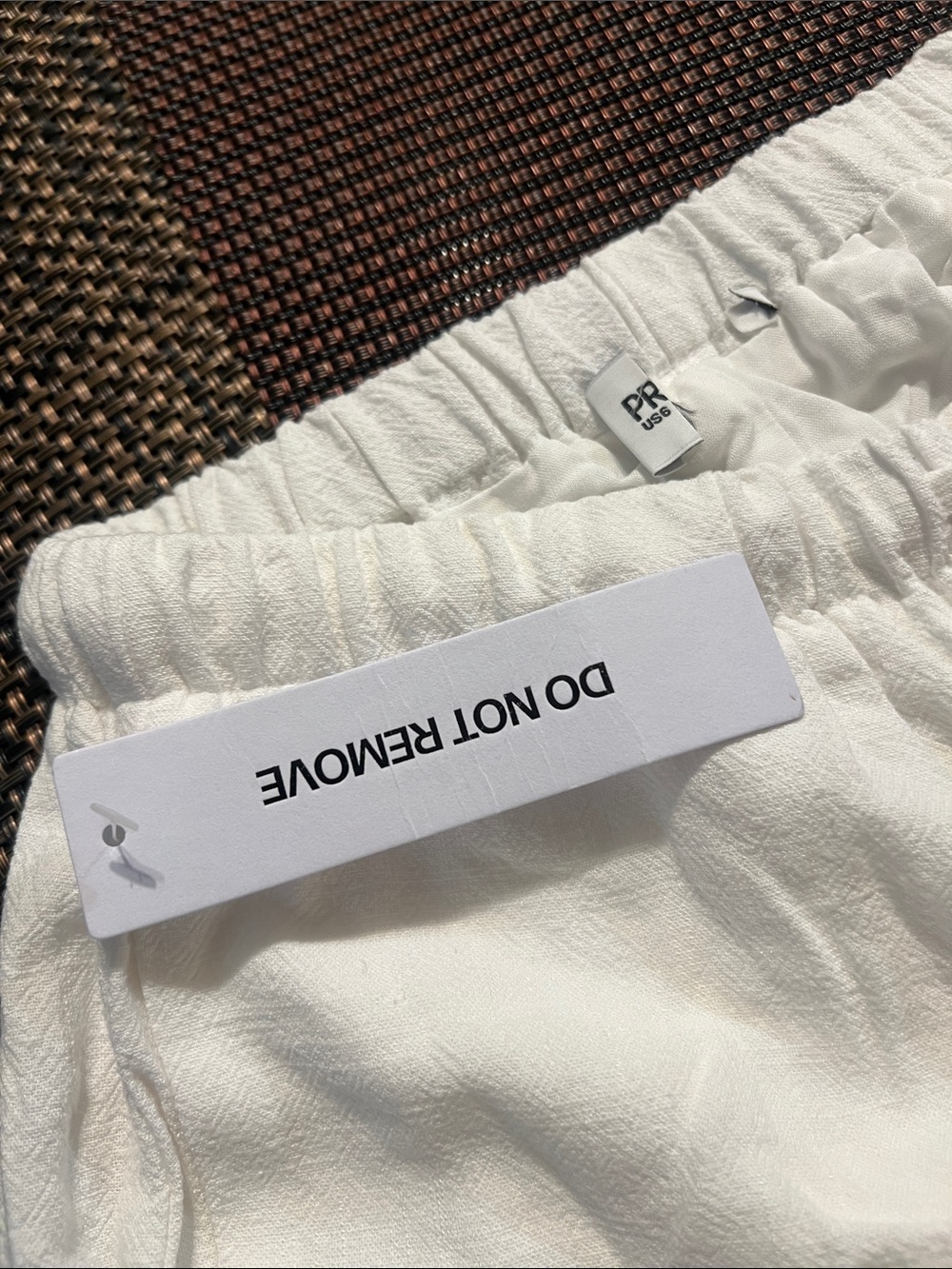 NWT Princess Polly White Linen Blend Wide Leg Pants Drawstring High Waist - Picture 14 of 14